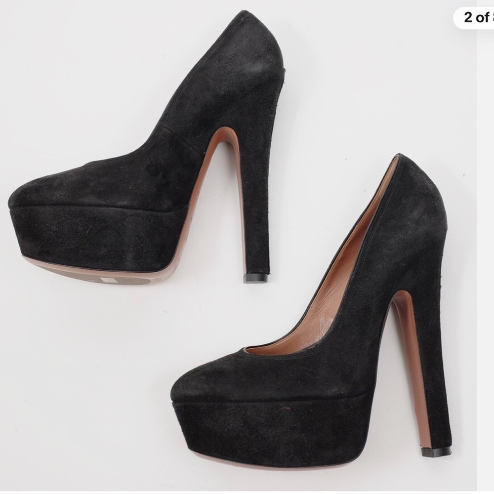 Alaia Black Platform Stiletto Heels